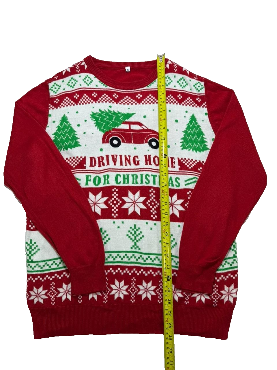 Driving Home For Christmas Holiday Sweater Pullover Long Sleeve Size XL