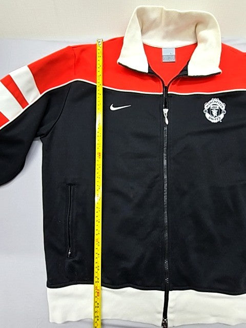Nike Men's Manchester United Track Jacket Red Black White XL Vintage