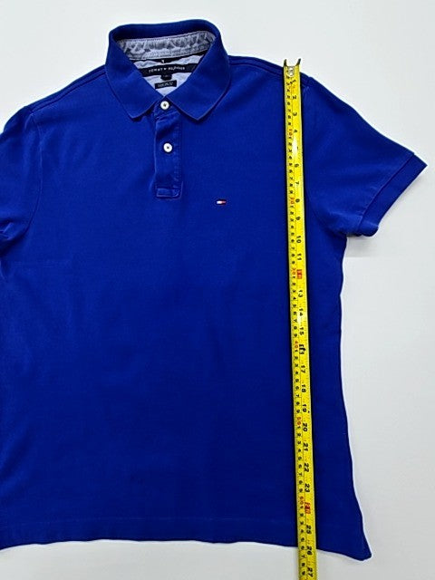 Tommy Hilfiger Men Blue Logo Polo Shirt Size M New?
