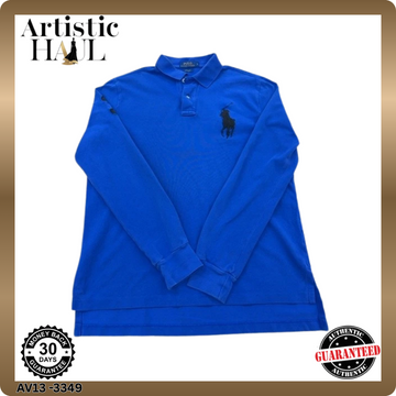 Polo Ralph Lauren Men's Blue Long Sleeve Polo L Custom Fit