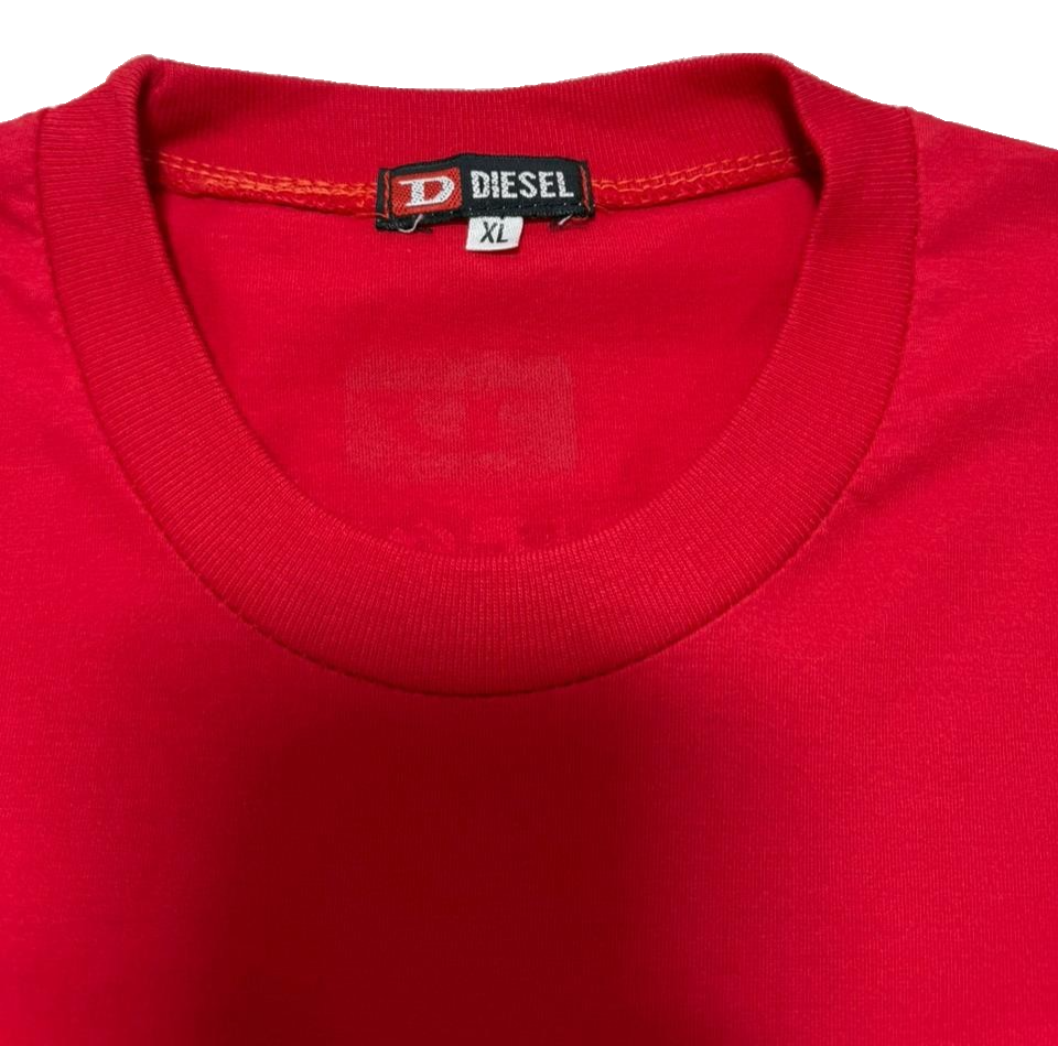 Diesel Men'S Short Sleeve T-Shirt | Size:Xl| Red Color