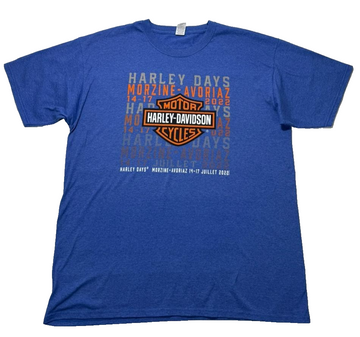 Harley-Davidson Morzine-Avoriaz "Harley Days" Event T-Shirt Blue Fruit Of Loom