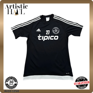 Adidas Men's Black Climalite M Sports T-Shirt Stripes