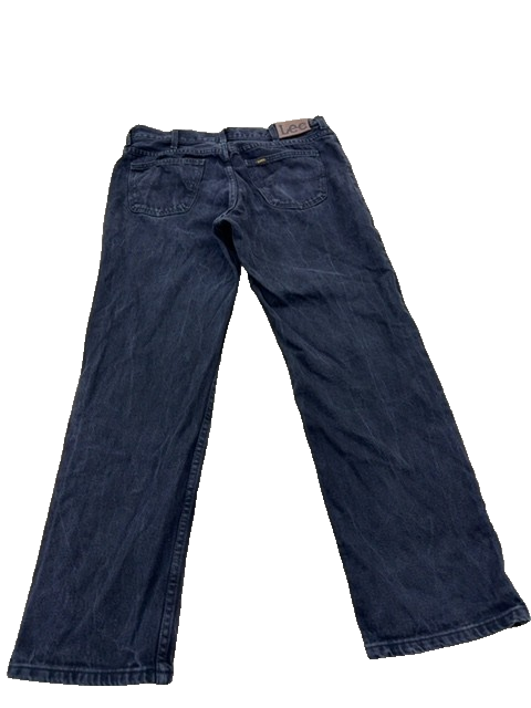 Lee Men's Navy Blue Brooklyn Straight Jeans W38 L32
