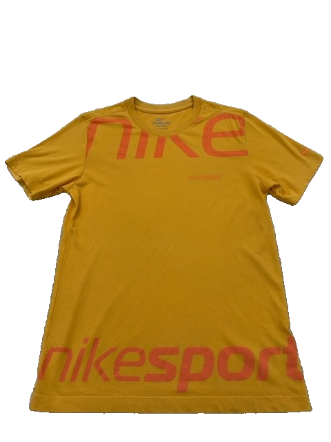 Nike Men's Yellow T-Shirt – Size S, Short Sleeve, Crew Neck – Ref F48FF