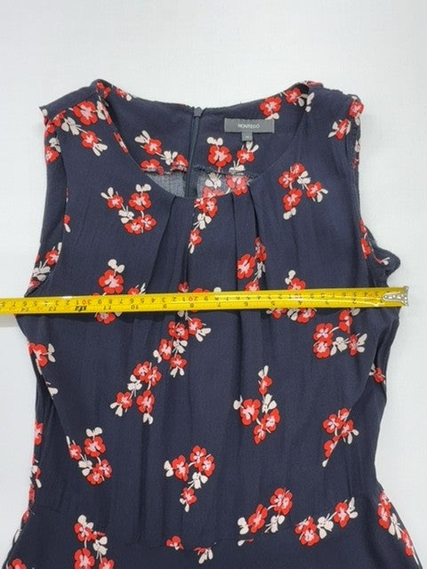 Peek & Cloppenburg Women's Navy Floral Fit Flare Midi Dress US 36
