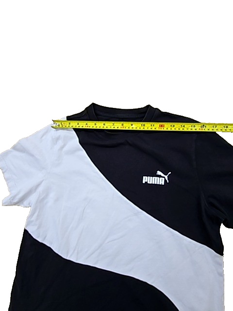 Puma Men's Black/White Split Color T-Shirt Size L