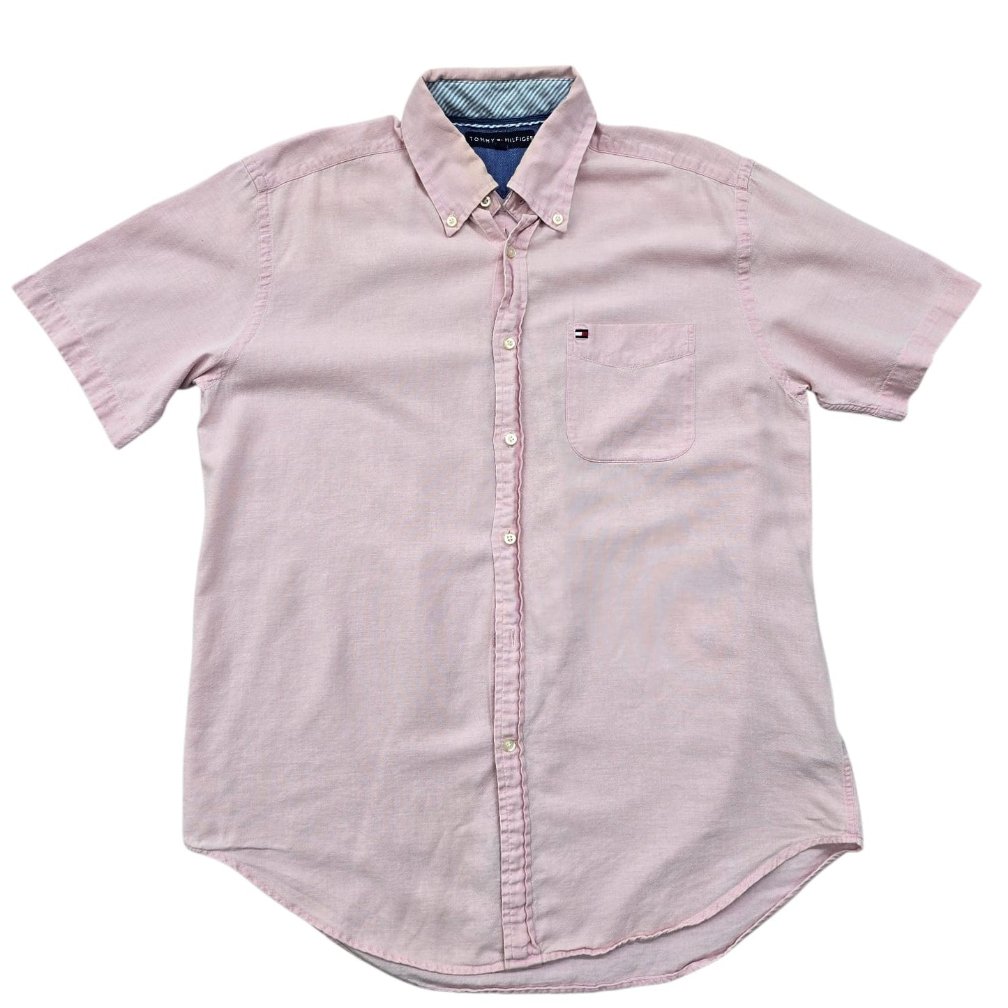 Tommy Hilfiger Men's Pink Cotton Button-Down Shirt Size M