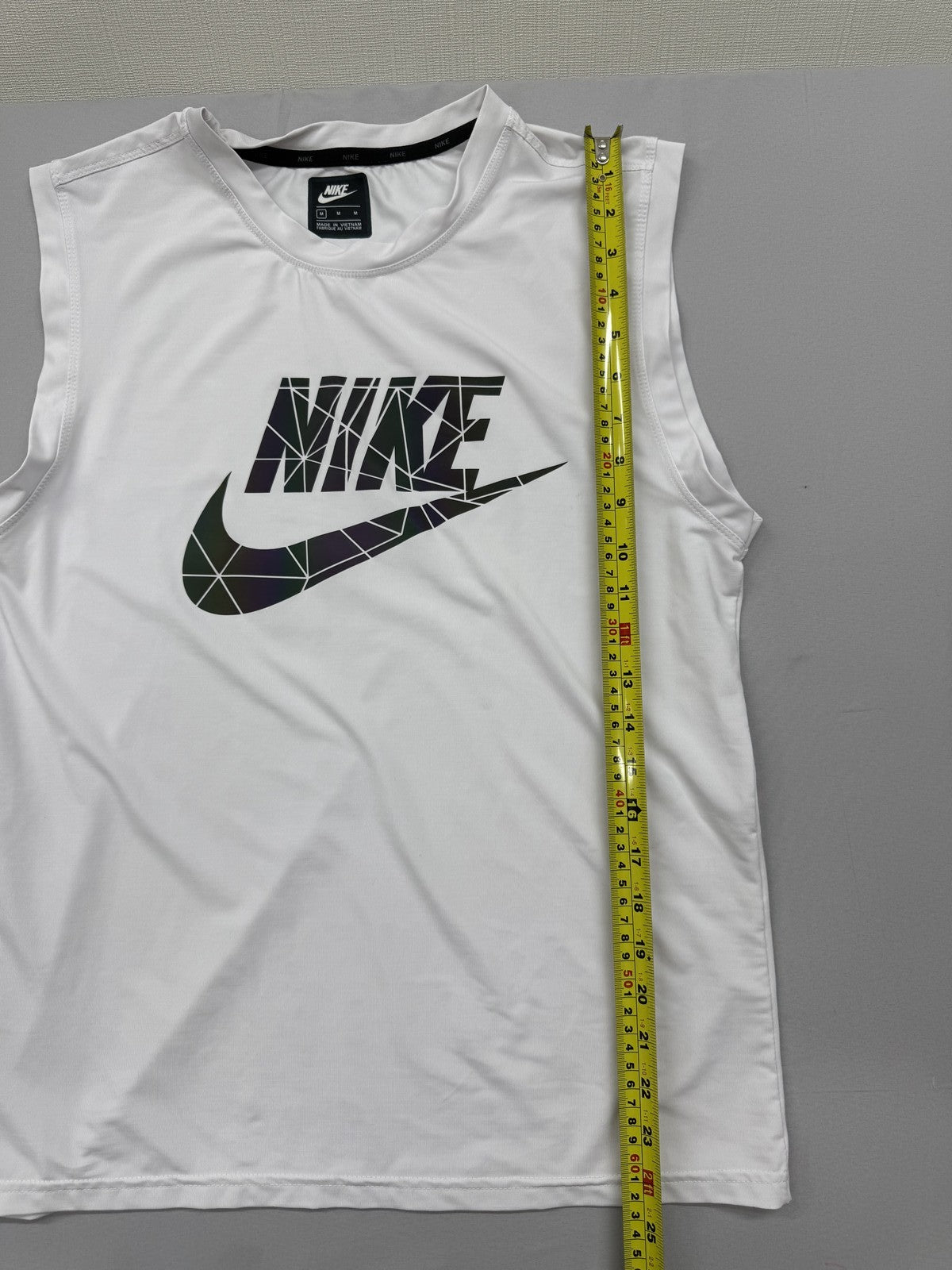 Nike Dri-FIT Men's White Sleeveless Crew Tank Top M