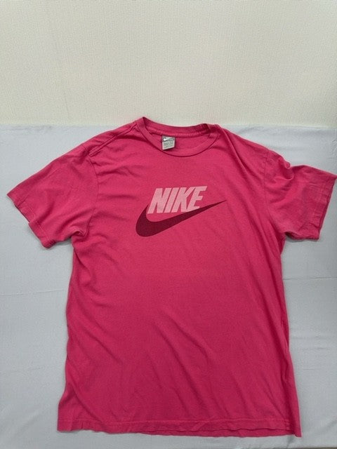 Nike Men's Pink T-Shirt – Size L, Short Sleeve, Crew Neck