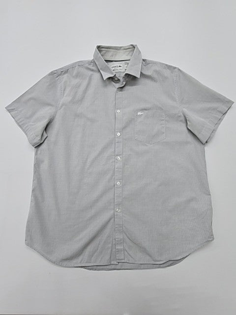 Lacoste Men's Light Blue Oxford Button-Up Shirt Size 4 Regular Fit Used