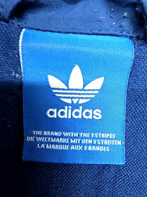 Adidas Men's Navy/White 3-Stripes Track Jacket M Zipper
