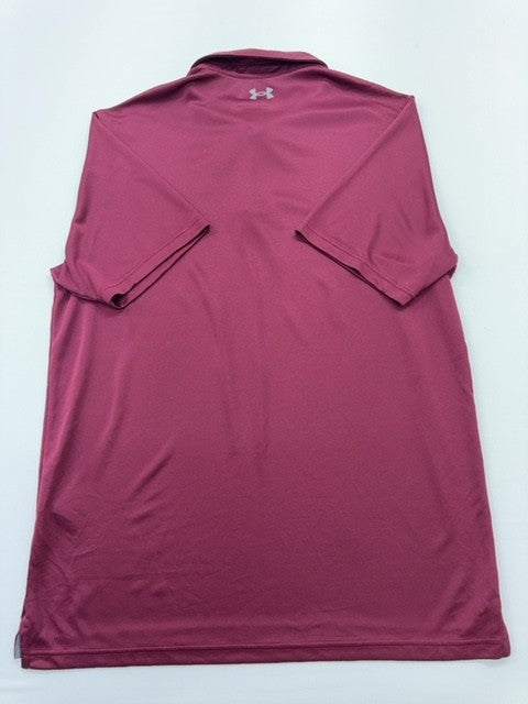 Under Armour Men's Burgundy Long Sleeve Polo Big & Tall XXL Loose