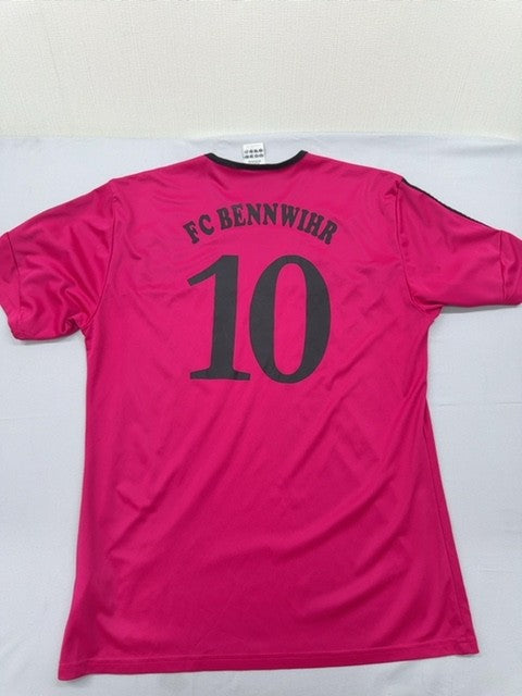 Adidas Unisex Pink Jersey – Size M, One-off pre-loved from Artistic, Striped