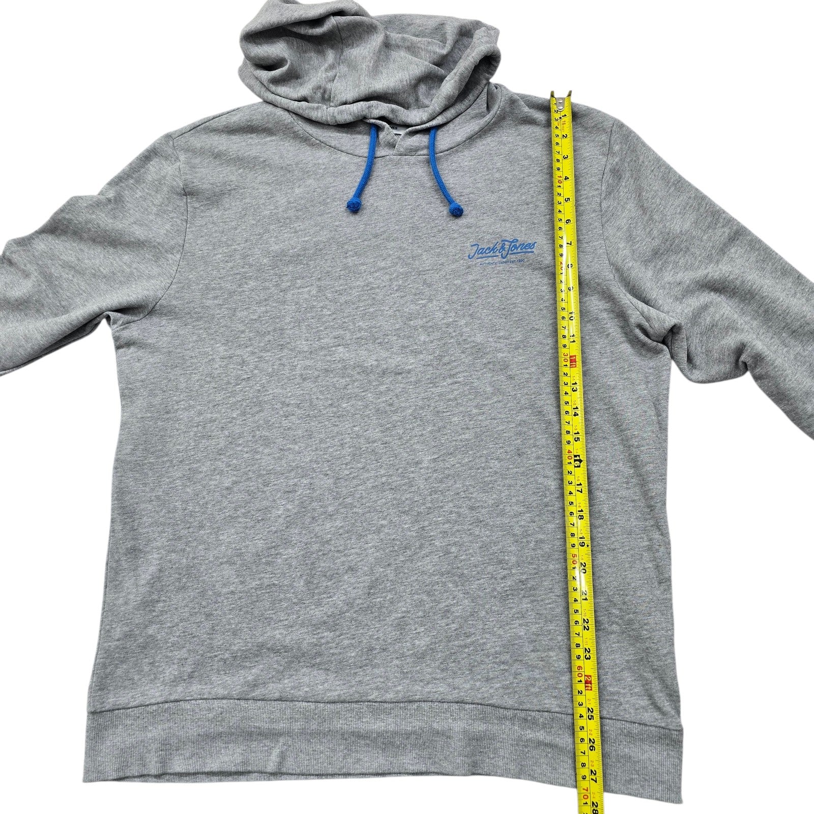 Jack & Jones Men Gray Hoodie size XL product image 8