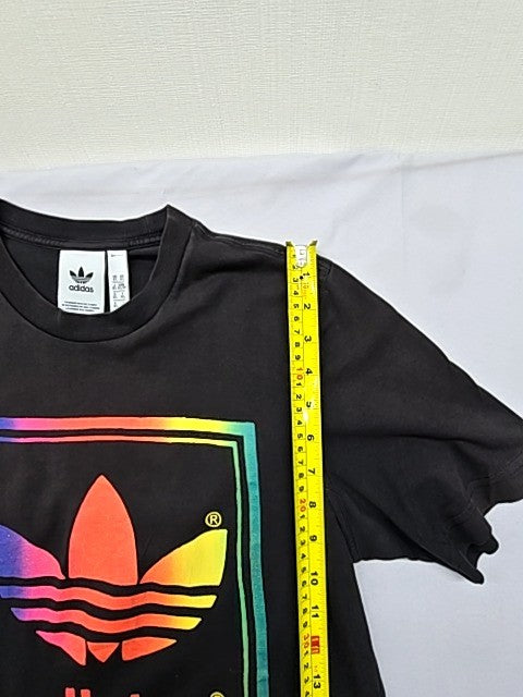 Adidas Men's Pride Rainbow T-Shirt XS Black Short Sleeve Cotton Blend