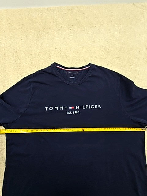 Tommy Hilfiger Navy Organic Cotton Big & Tall 3XLT Short Sleeve Logo T-Shirt