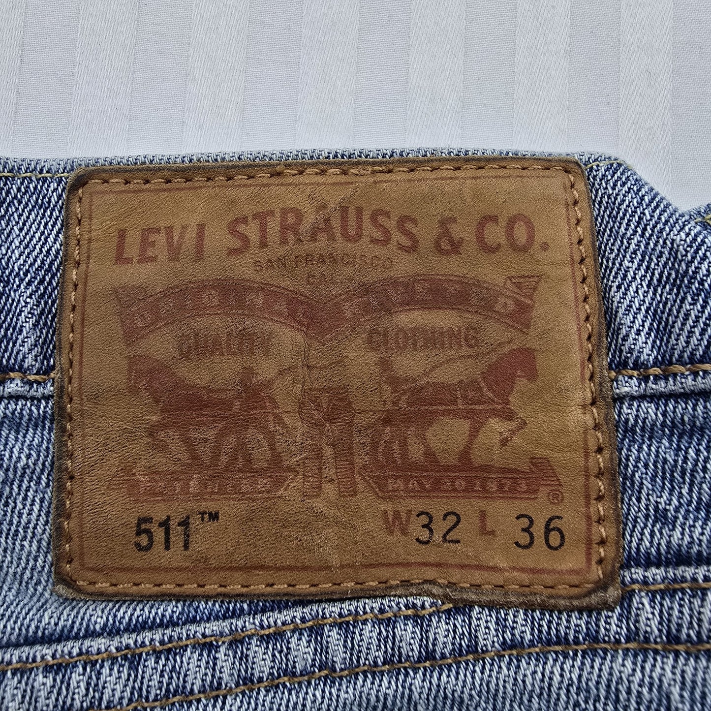 Levi’s 511 Slim Fit Men’s Light Blue Jeans W32 L36 Denim