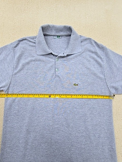 Lacoste Gray XL Men's Short Sleeve Polo Shirt Croc Logo