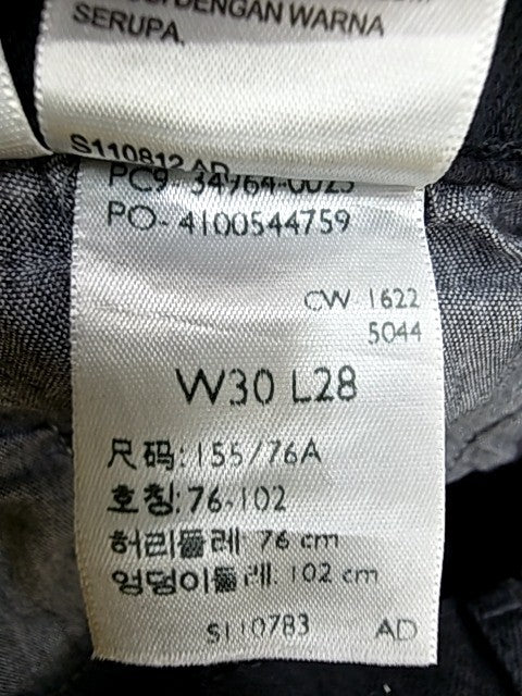 Levi's 501 Unisex Black Straight Leg Jeans 30x28 Mid Rise
