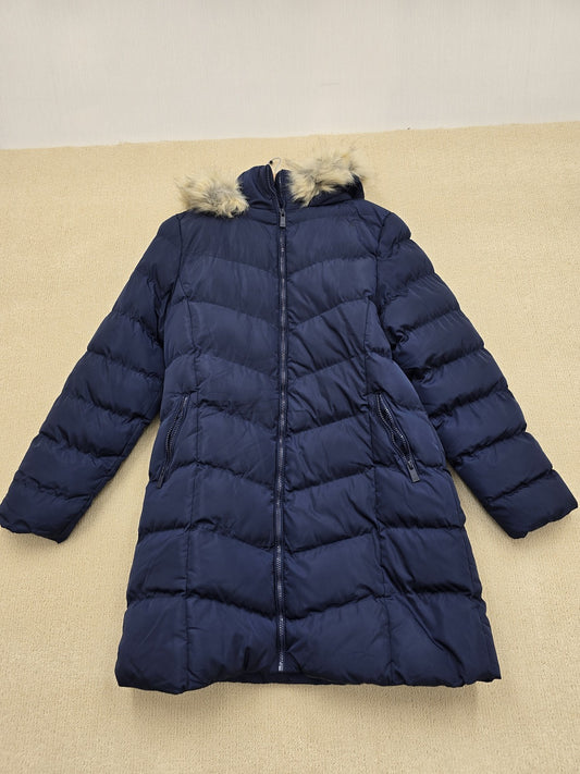 French Connection Women's Navy Jacket – Size L, Puffer