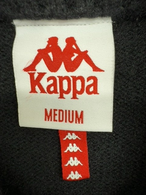 Kappa Unisex Crewneck Sweater Black Medium Long Sleeve Logo Knit