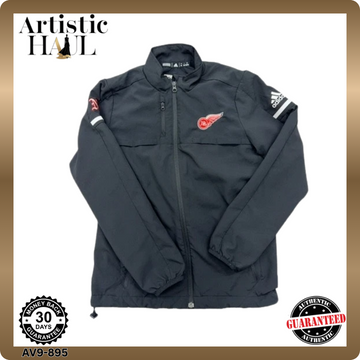Adidas Detroit Red Wings Track Jacket Men's M Black Full-Zip