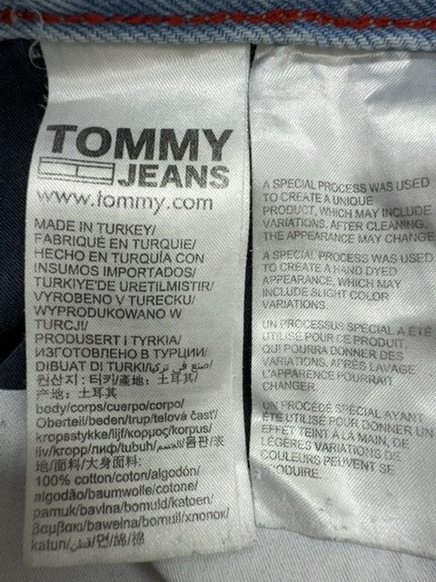 Tommy Jeans Boys Light Blue Straight Dad Jeans Size 36/30 5-Pocket