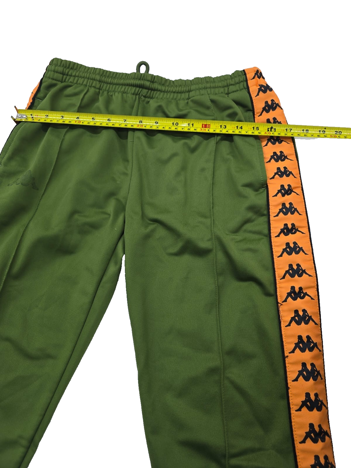 Kappa Green Track Pants Side Logo Tape Joggers Size M