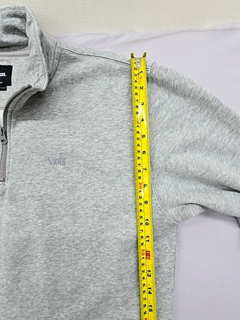 Vans Men's Gray Quarter Zip Pullover Hoodie Size L