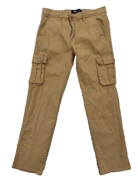 Dekeke Men's Cargo Pants Khaki 34 Straight Leg Cotton