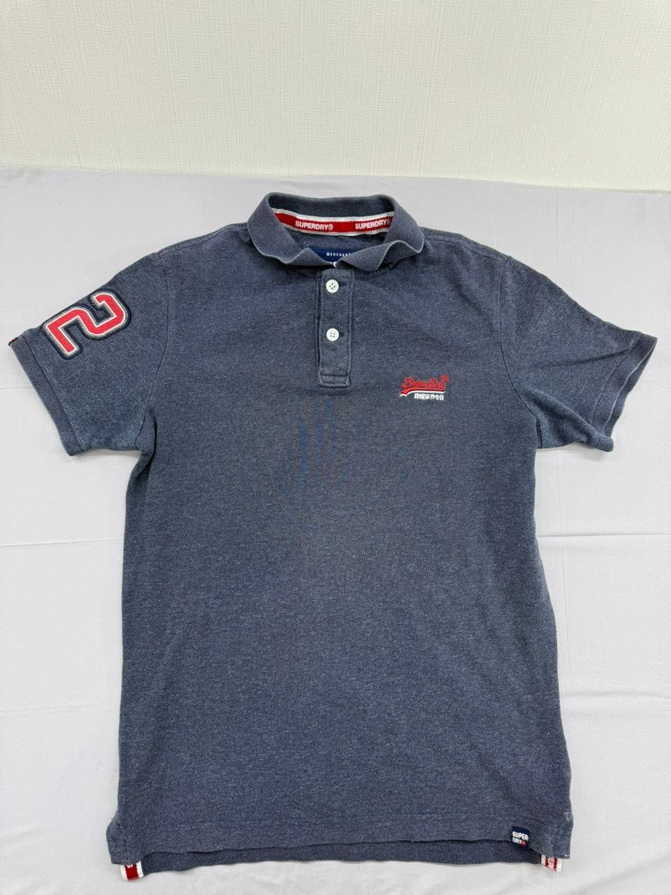 Superdry Men's Navy Short Sleeve Polo Shirt Size M M1100094A