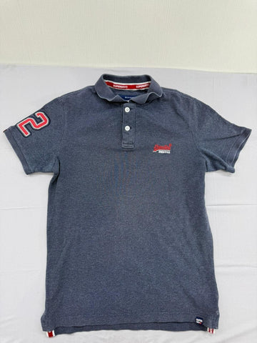 Superdry Men's Navy Short Sleeve Polo Shirt Size M M1100094A