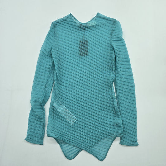 GIORGIO ARMANI Women's Turquoise Asymmetrical Long Sleeve Top EU 40