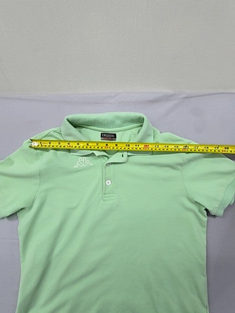 Kappa Polo Shirt Green Cotton Short Sleeve Medium