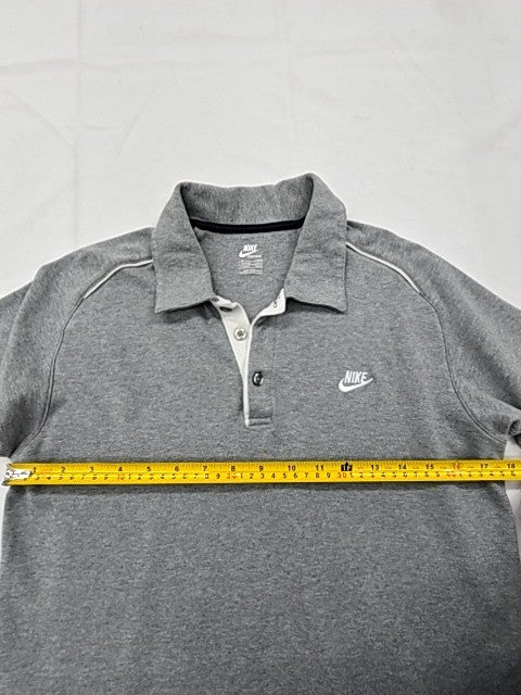 Nike Sportswear Men's Grey Polo Shirt M Short Sleeve Lightweight