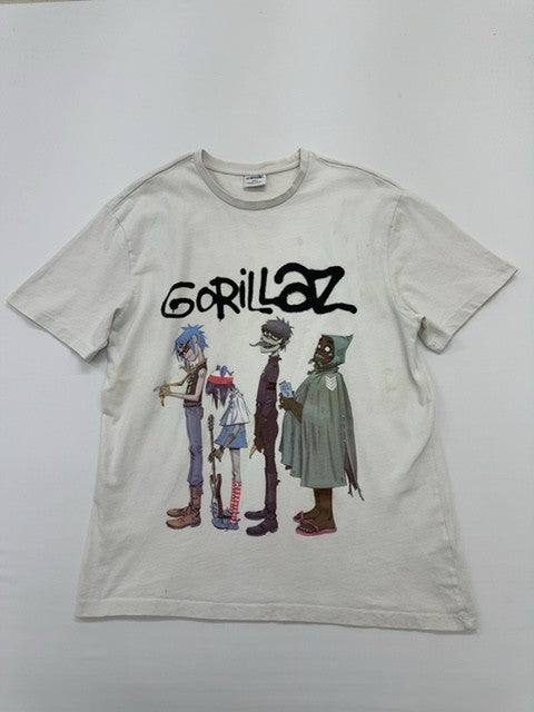 Primark Men White Gorillaz Graphic T-Shirt Size M Regular Condition