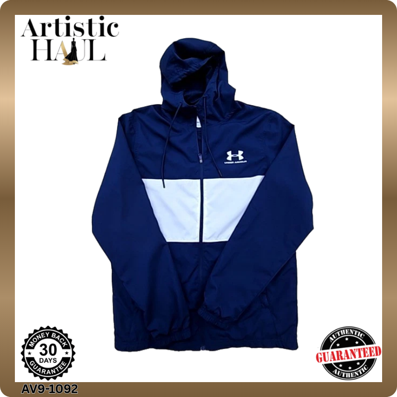 Under Armour Men's SM Navy/White Full-Zip Hoodie
