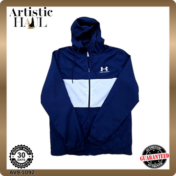 Under Armour Men's SM Navy/White Full-Zip Hoodie