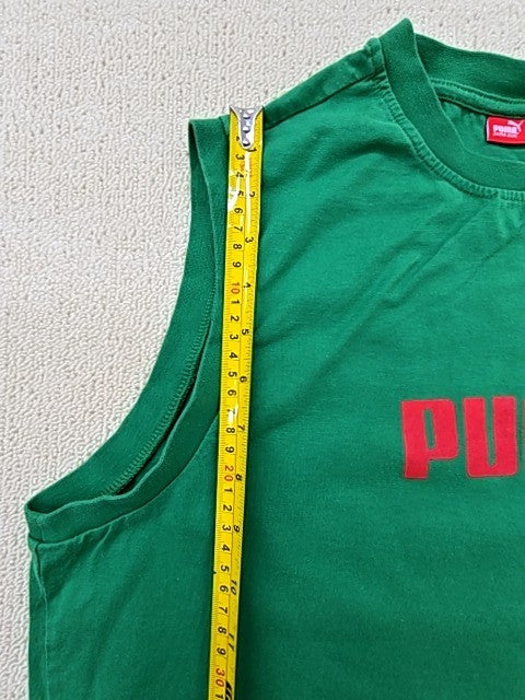 Puma Green L Sleeveless Training Tank Top Crew Neck Unisex L