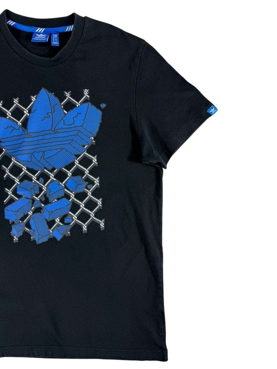 Adidas Originals Graphic T-Shirt Men's Size Medium Black Trefoil Print