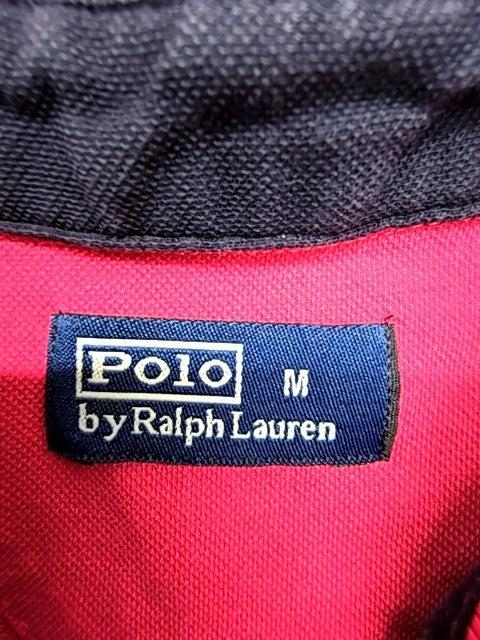 Polo Ralph Lauren Men Pink Pique Polo Shirt Size M Button Front Condition