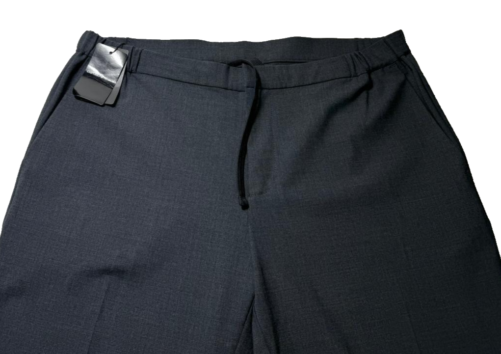Emporio Armani Men's Gray Tailored Pants | Slim Fit Zip Ankle | Size 54