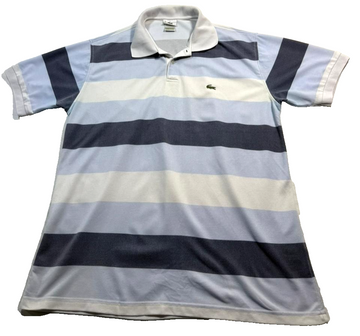 Lacoste Men's Short-Sleeved Polo Shirt With A Striped Pattern - Size 5