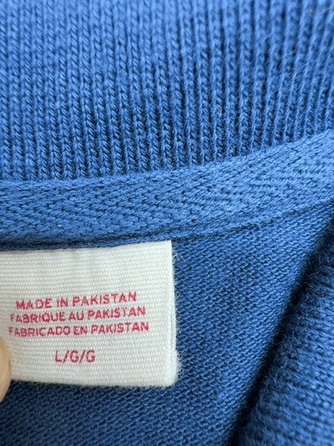 Levi's Men's Blue Polo Shirt Size L Short Sleeve Cotton