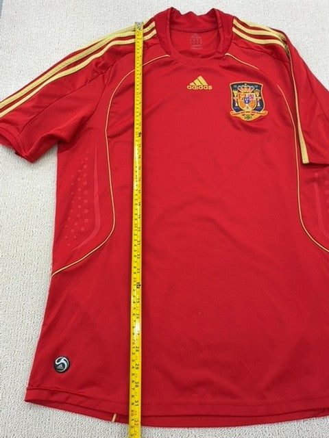 Adidas Men's Spain National Team Red Jersey Short Sleeve Climacool