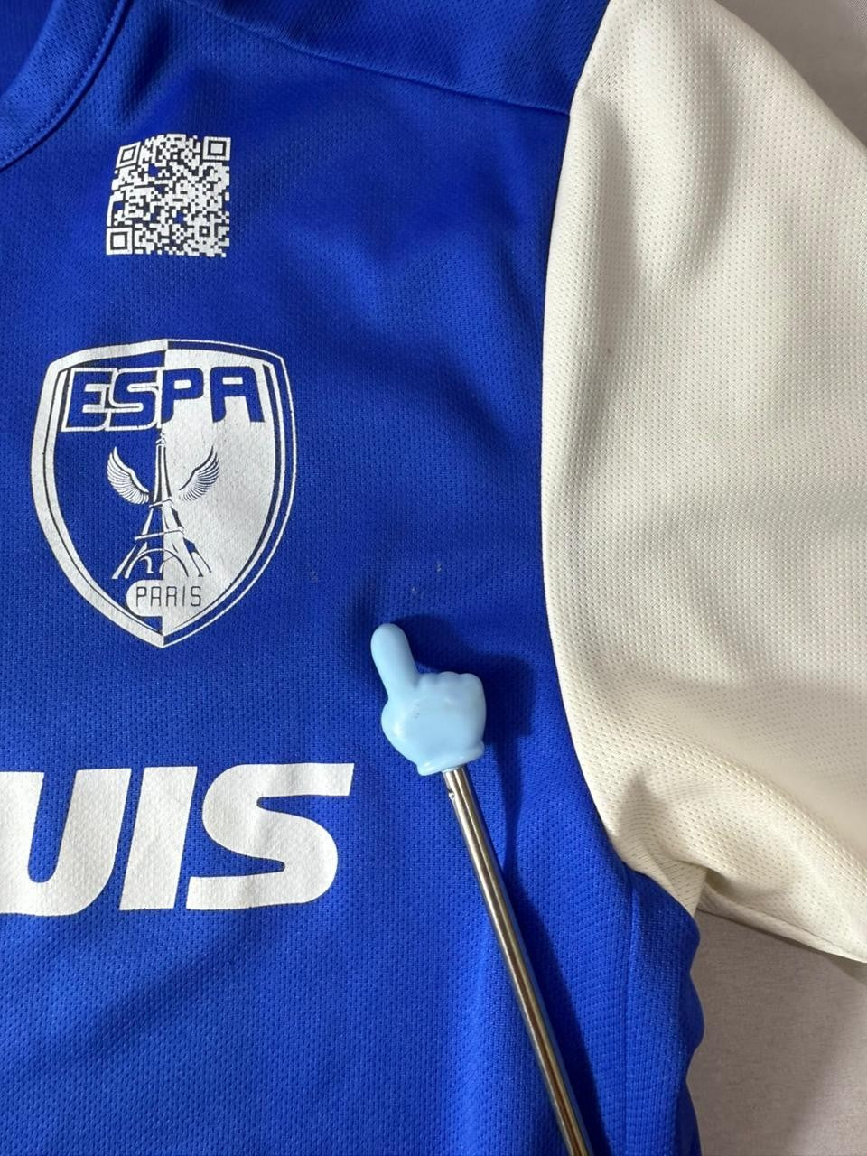 Adidas ESPA Paris Soccer Jersey Men's Small Blue White Climalite Football Shirt