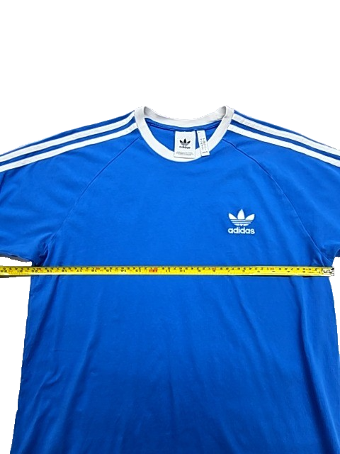 Adidas Men's Blue 3-Stripes T-Shirt XXL Short Sleeve Striped Crewneck