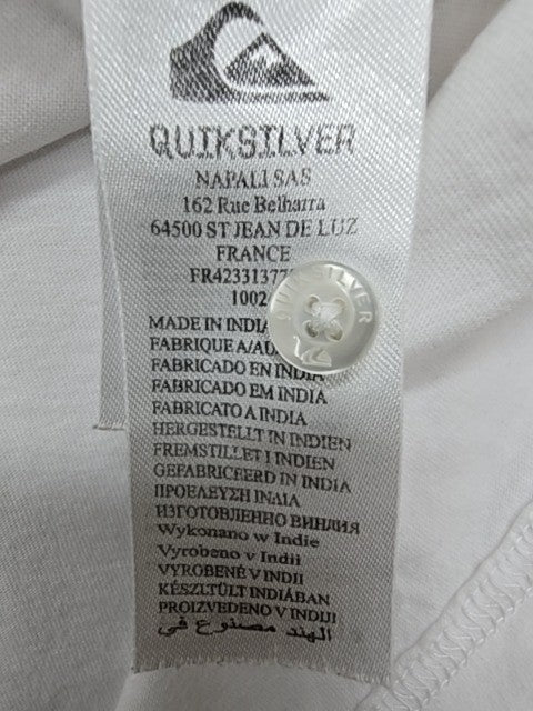 Quiksilver Men White Polo Shirt size S product image 4