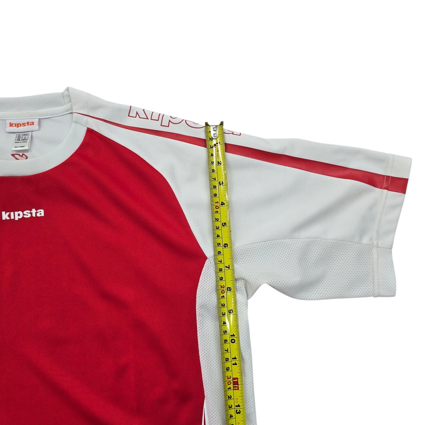 Kipsta Red Athletic T-Shirt M Raglan Mesh Panels Breathable